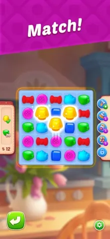 A puzzle game running on a tablet