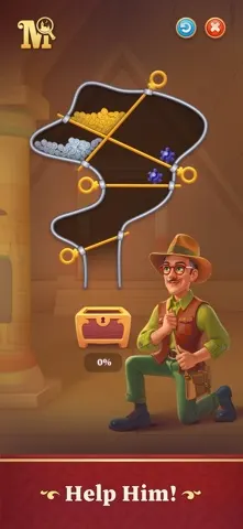 A hidden object scene in a casual game